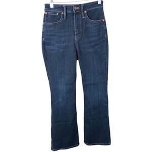 Madewell Women's Curvy Cali Demi-Boot High Rise Dark Wash Jeans Size 24